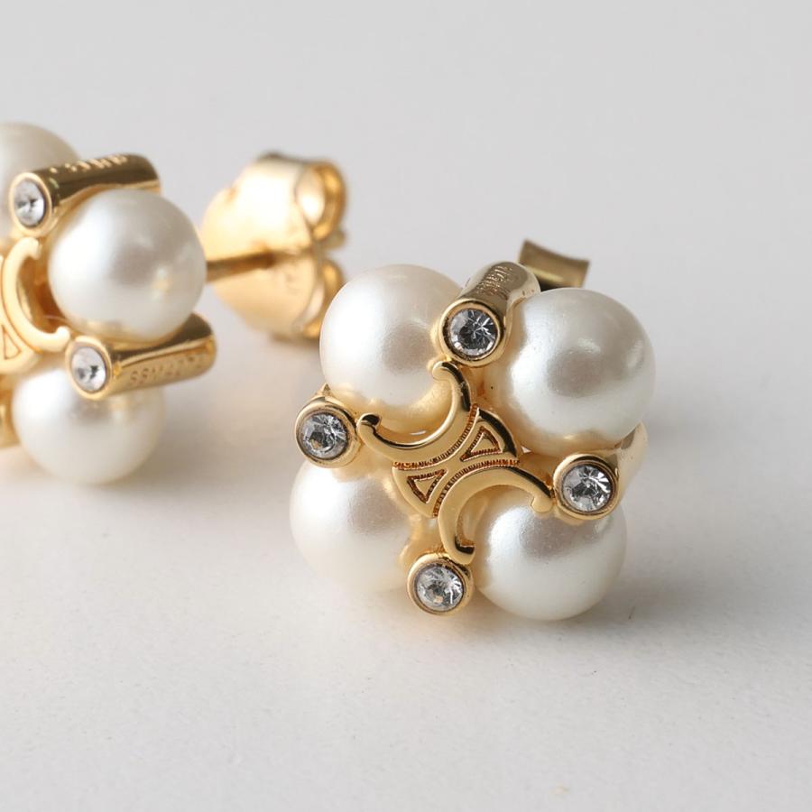 celine ル　ソワール　スワール　ピアス セリーヌ ピアス CELINE Metallic Swirl HOOPS EARRINGS メタル