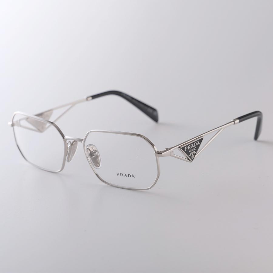 PRADA プラダ メガネ VPR A53V レディース ポリゴン型 メタルフレーム 細フレーム クリングスタイプ トライアングルロゴ アイウェア カラー2色の画像
