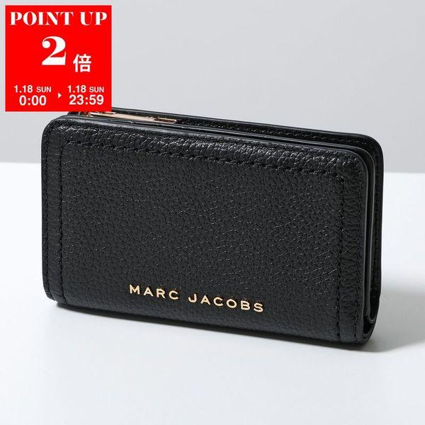 正規新品マークジェイコブス定価¥25300ブラック2つ折コンパクトウォレット財布 MARC JACOBS（マーク・ジェイコブス） 財布 THE LEATHER MINI COMPACT