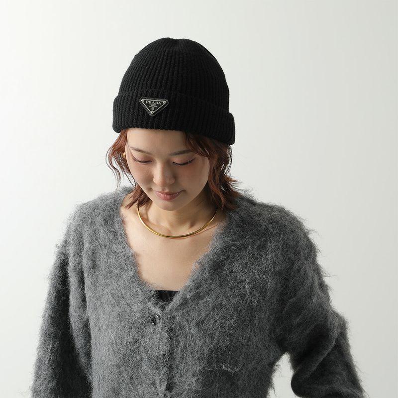 PRADA（プラダ） ニット帽 2HC426 3IM レディース トライアングルロゴ
