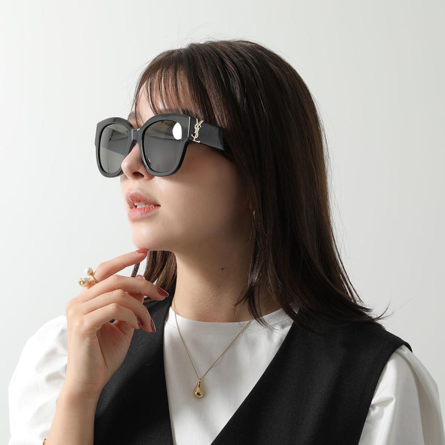 SAINT LAURENT サンローラン 黒 ブラック サイドYSLロゴ サングラス SL M95/F 001 ブランド 小物 レディース Saint Laurent SL M95/F-001 | Online Sale - Amevista