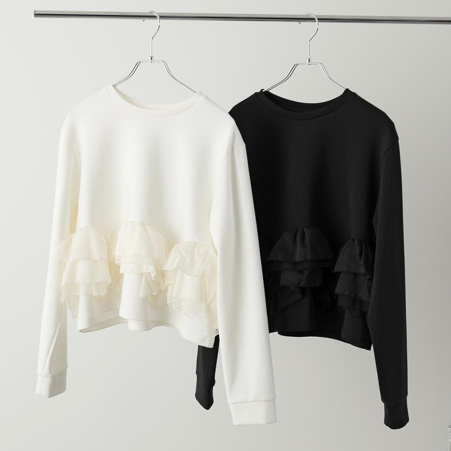 【美品】TO BE CHIC 長袖スウェットカットソー ２ チュールフリル 即納可能】チュールフリル付け襟(ホワイトピンク) - 【公式