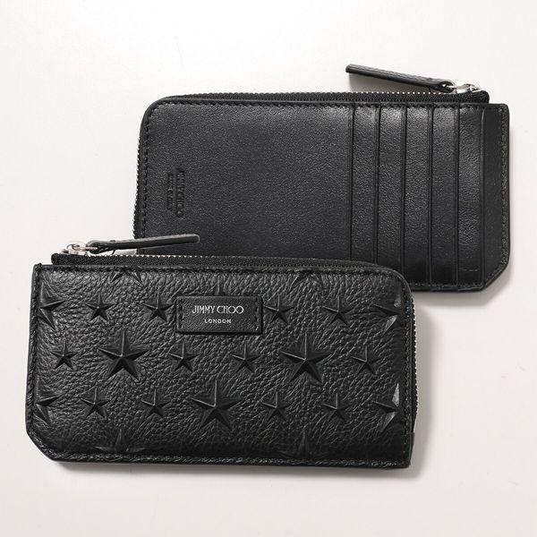 JIMMY CHOO ブラックレザー 財布 カードケース コインケース JIMMY CHOO Jimmy Choo ジミーチュウ コインケース カードケース