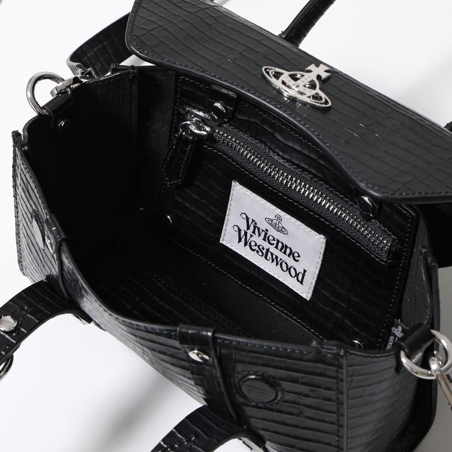 viviennewestwood ブラック クロコダイル風 ショルダーバッグ ☆vivienne westwood☆KIM レザー ショルダーバッグ 黒 クロコ