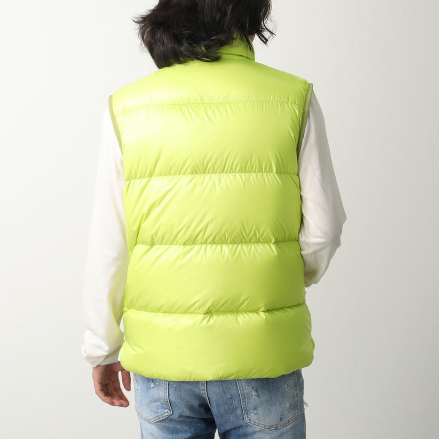 MONCLER モンクレール ダウンベスト SUMIDO スミード 1A00189 595GJ ナイロン バイカラー ネオン ジップアップ ジレ スタンドカラー アイコンパッチ 8B4の画像