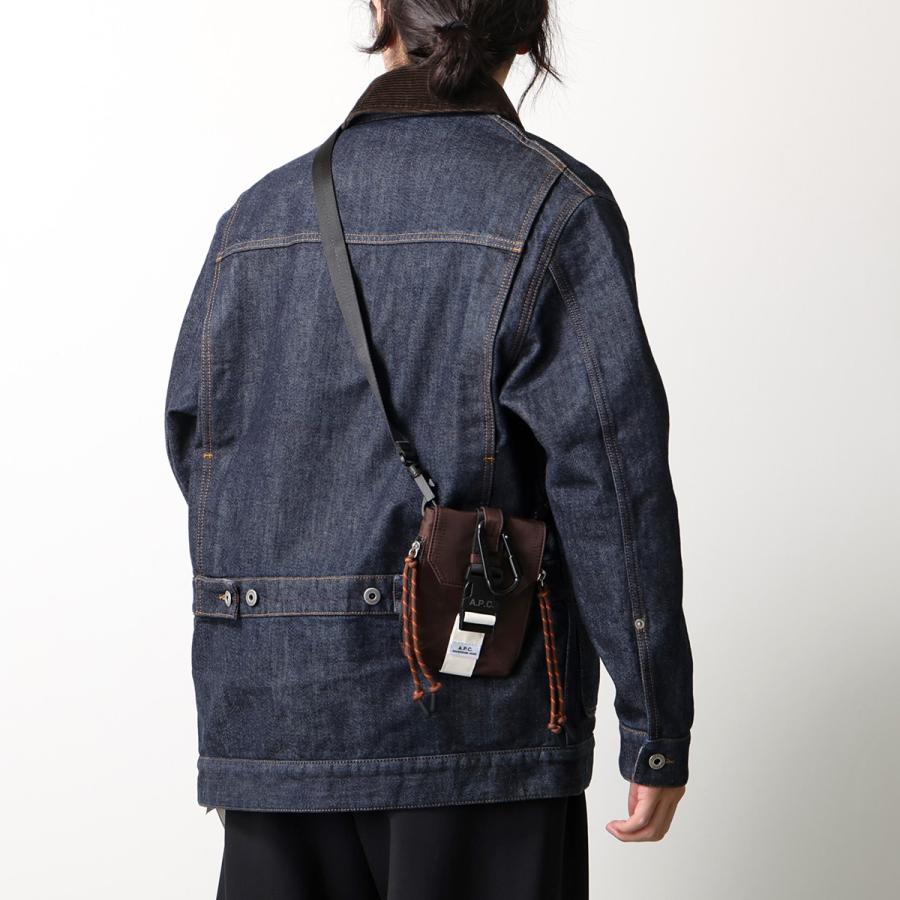 APC A.P.C. アーペーセー ショルダーバッグ crossbody pouch trek PAAFH H61733 PAAGR H61733 メンズ クロスボディ ロゴ ナイロン ミニバッグ 鞄の画像