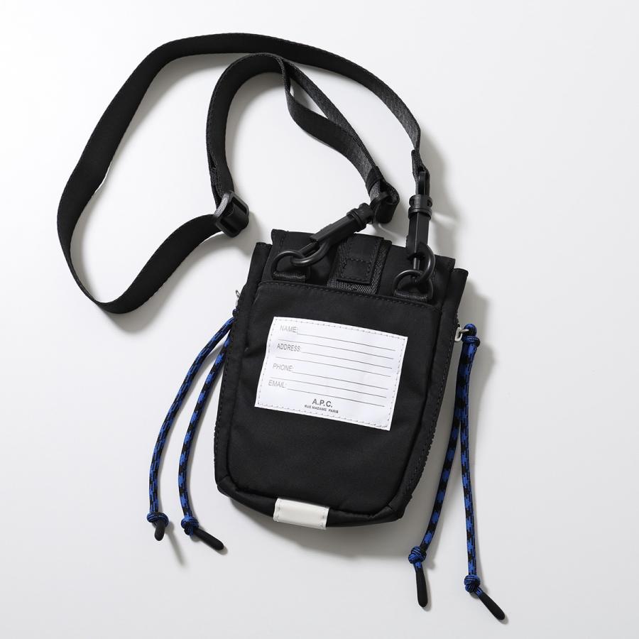 APC A.P.C. アーペーセー ショルダーバッグ crossbody pouch trek PAAFH H61733 PAAGR H61733 メンズ クロスボディ ロゴ ナイロン ミニバッグ 鞄の画像