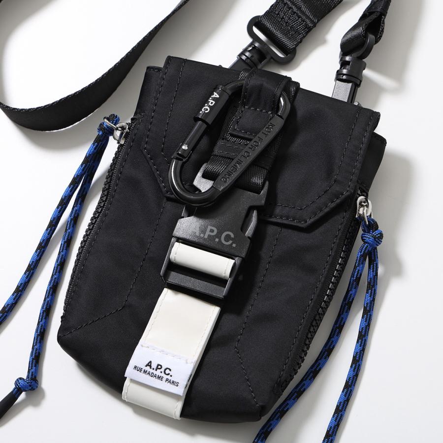 APC A.P.C. アーペーセー ショルダーバッグ crossbody pouch trek PAAFH H61733 PAAGR H61733 メンズ クロスボディ ロゴ ナイロン ミニバッグ 鞄の画像