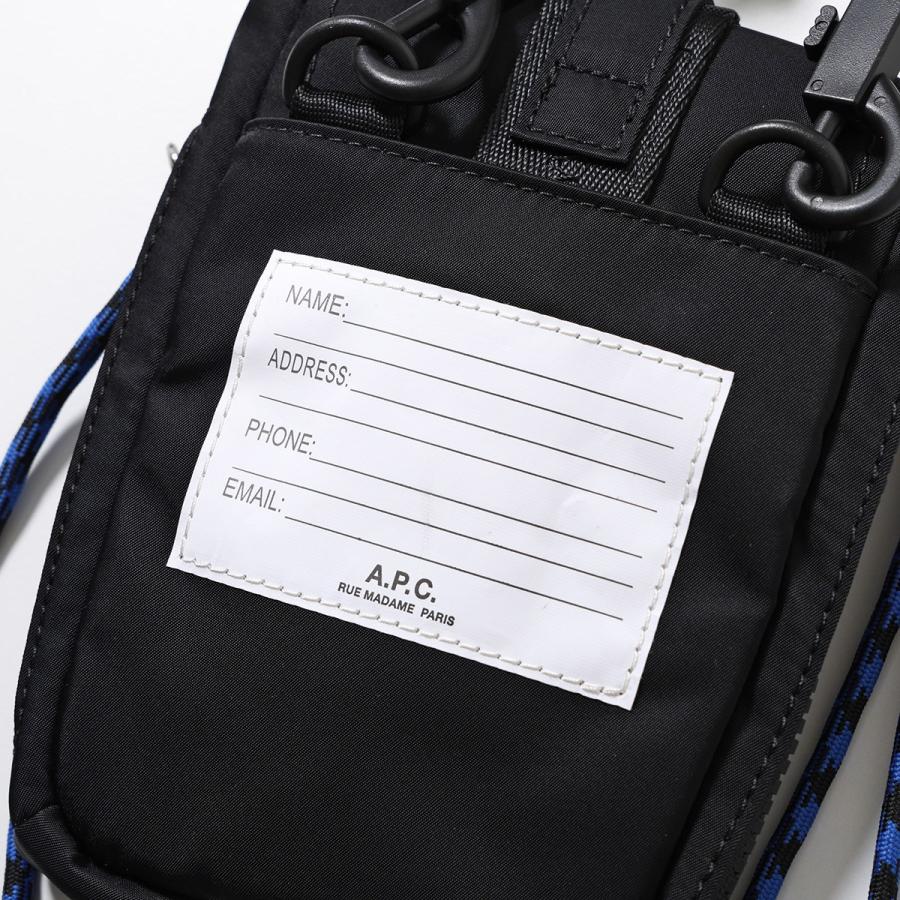 APC A.P.C. アーペーセー ショルダーバッグ crossbody pouch trek PAAFH H61733 PAAGR H61733 メンズ クロスボディ ロゴ ナイロン ミニバッグ 鞄の画像