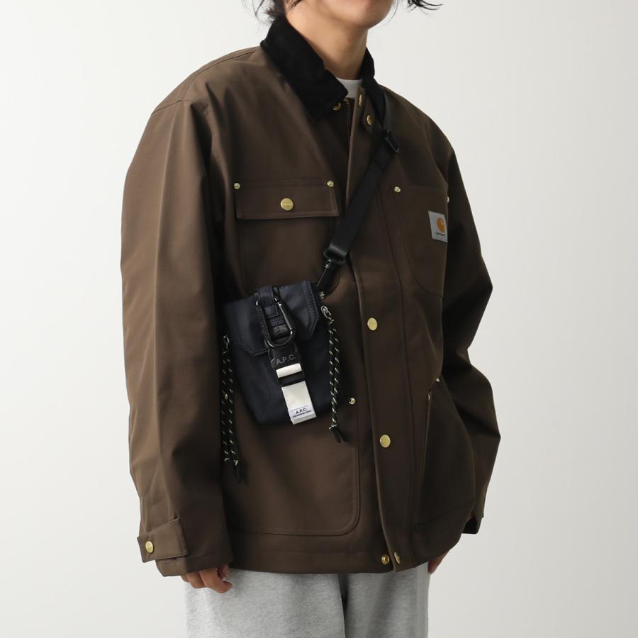 APC A.P.C. アーペーセー ショルダーバッグ crossbody pouch trek PAAFH H61733 PAAGR H61733 メンズ クロスボディ ロゴ ナイロン ミニバッグ 鞄の画像