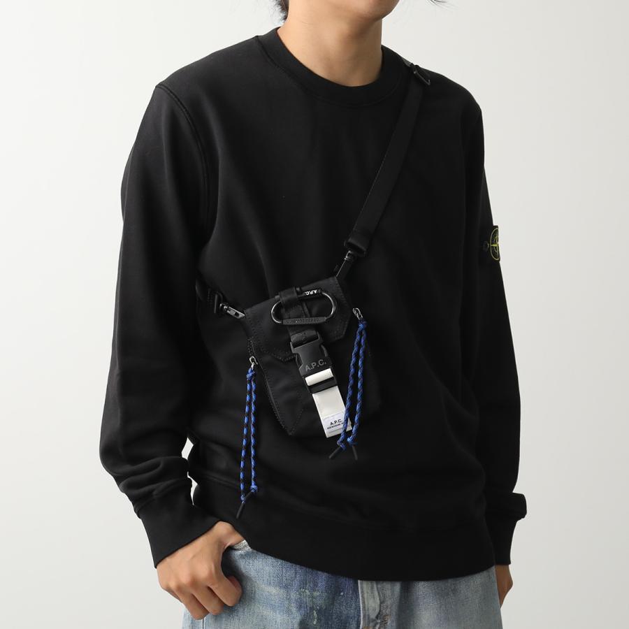 APC A.P.C. アーペーセー ショルダーバッグ crossbody pouch trek PAAFH H61733 PAAGR H61733 メンズ クロスボディ ロゴ ナイロン ミニバッグ 鞄の画像