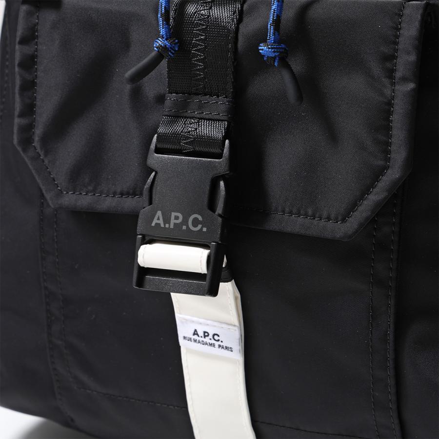 APC A.P.C. アーペーセー バックパック Trek トレック PAAFH H62220 PAAGR H62220 メンズ ナイロン リュック バッグ ロゴ カラビナ付き 鞄 カラー2色の画像