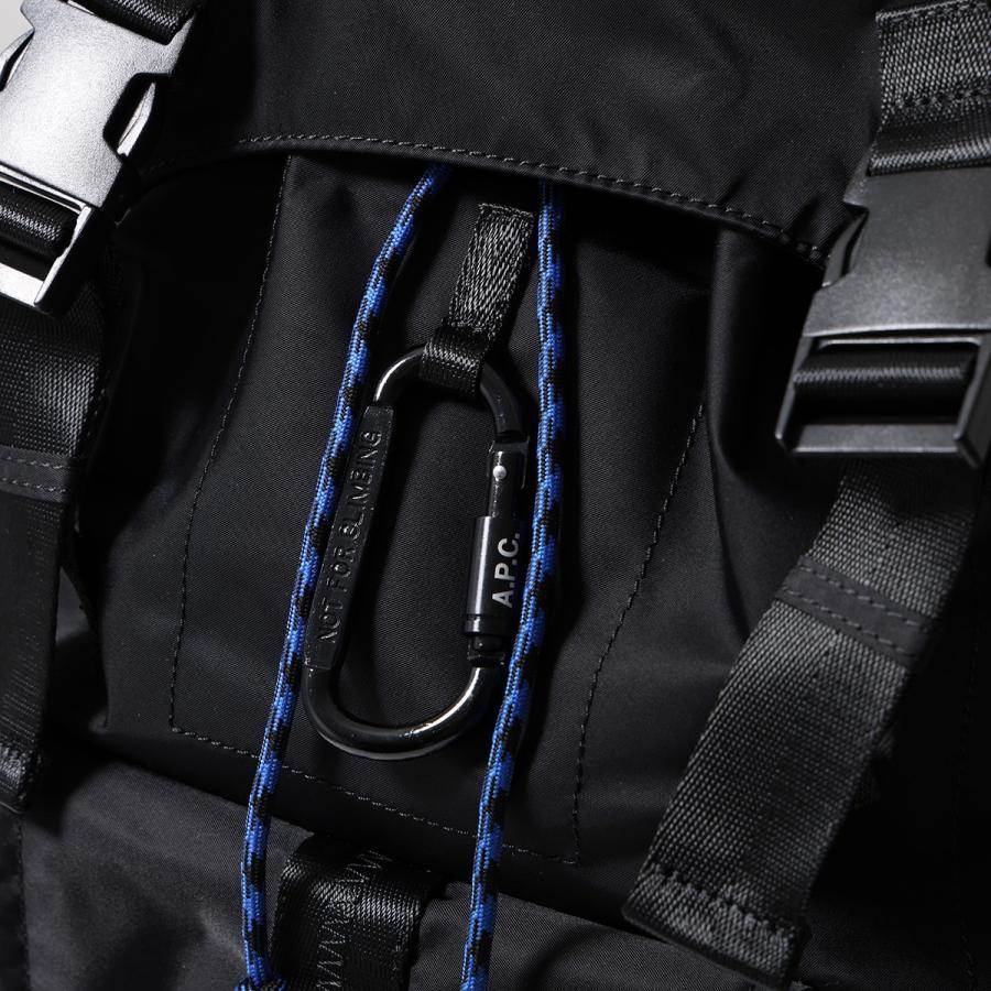 APC A.P.C. アーペーセー バックパック Trek トレック PAAFH H62220 PAAGR H62220 メンズ ナイロン リュック バッグ ロゴ カラビナ付き 鞄 カラー2色の画像