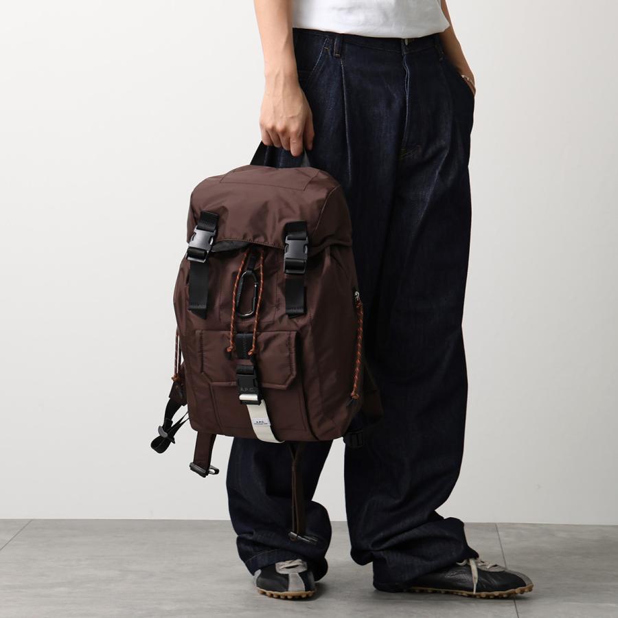 A.P.C. ブラック ナイロンリュック・バックパック Camden backpack - Technical canvas and faux leather - A.P.C.