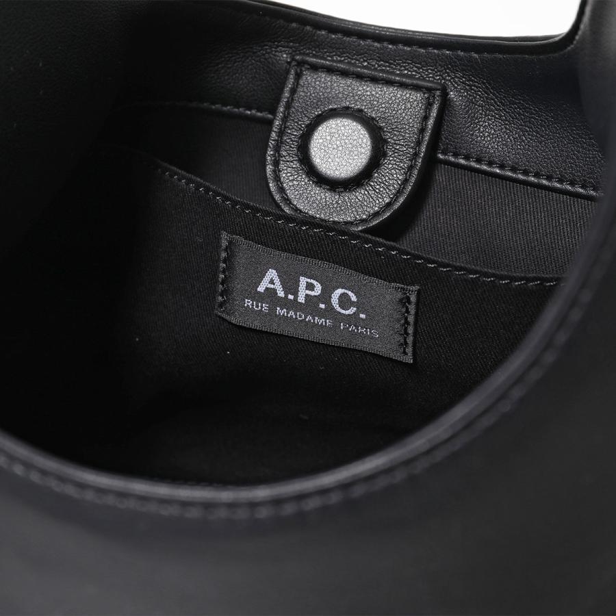 APC A.P.C. アーペーセー ハンドバッグ baby ninon shoulder ベビー ニノン ショルダー PUAAT F67027 レディース ロゴ 鞄 LZZ/NOIRの画像