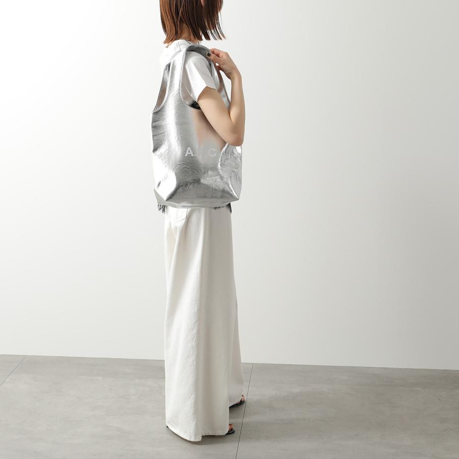 APC A.P.C. アーペーセー トートバッグ tote ninon small PUABZ M61861 レディース ロゴ メタリック 鞄 カラー3色の画像