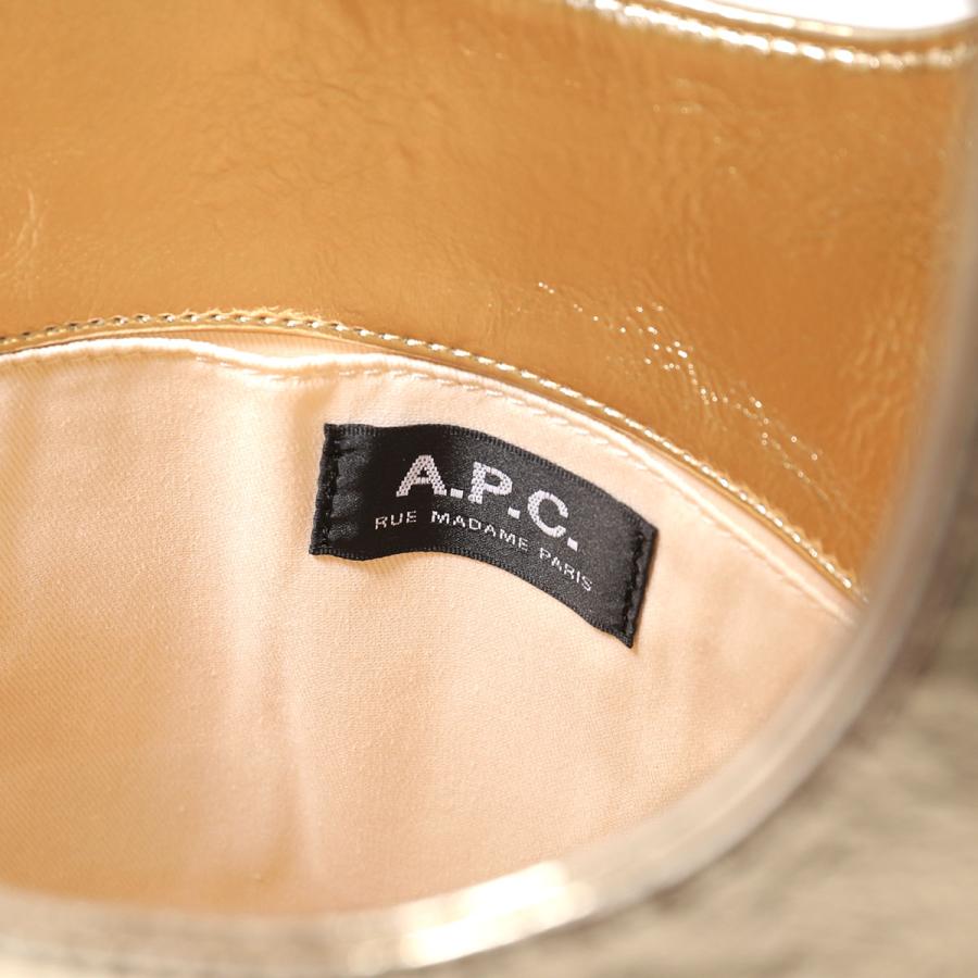 APC A.P.C. アーペーセー トートバッグ tote ninon small PUABZ M61861 レディース ロゴ メタリック 鞄 カラー3色の画像