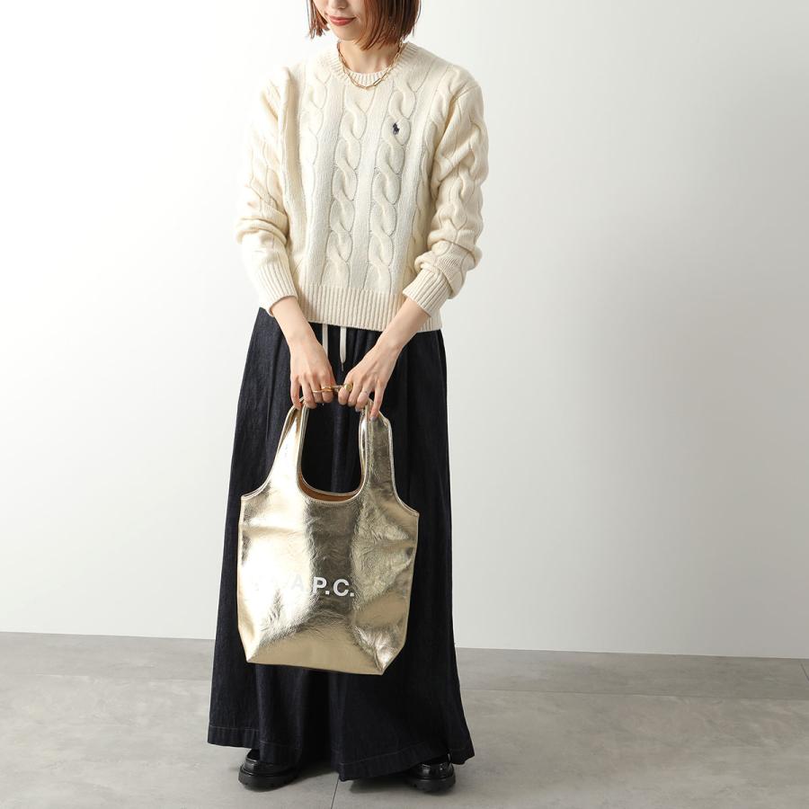 APC A.P.C. アーペーセー トートバッグ tote ninon small PUABZ M61861 レディース ロゴ メタリック 鞄 カラー3色の画像