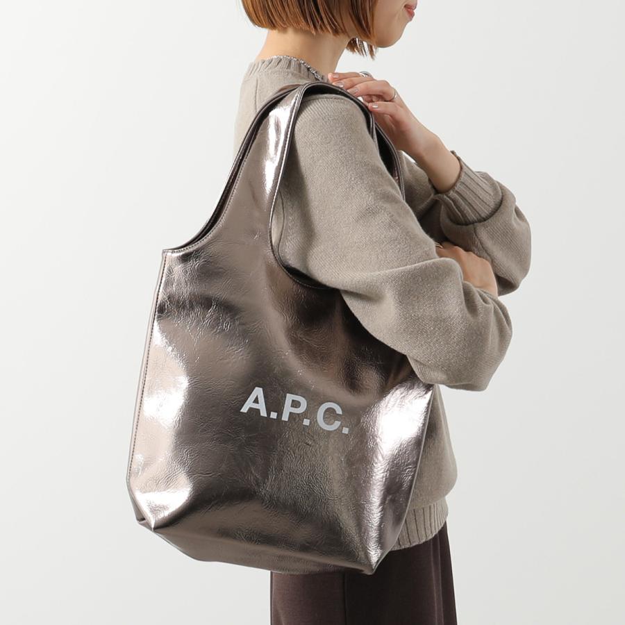 A.P.C バック Axel E/W tote bag | Black denim and smooth leather | A.P.C.