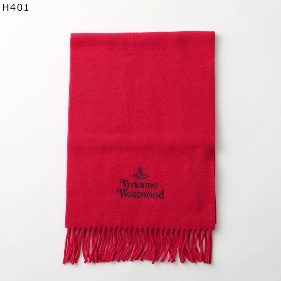 Vivienne Westwood ヴィヴィアンウエストウッド マフラー 81030007 W00Q7 AAB レディース ウール フリンジ ロゴ オーブ 刺繍 カラー10色_24