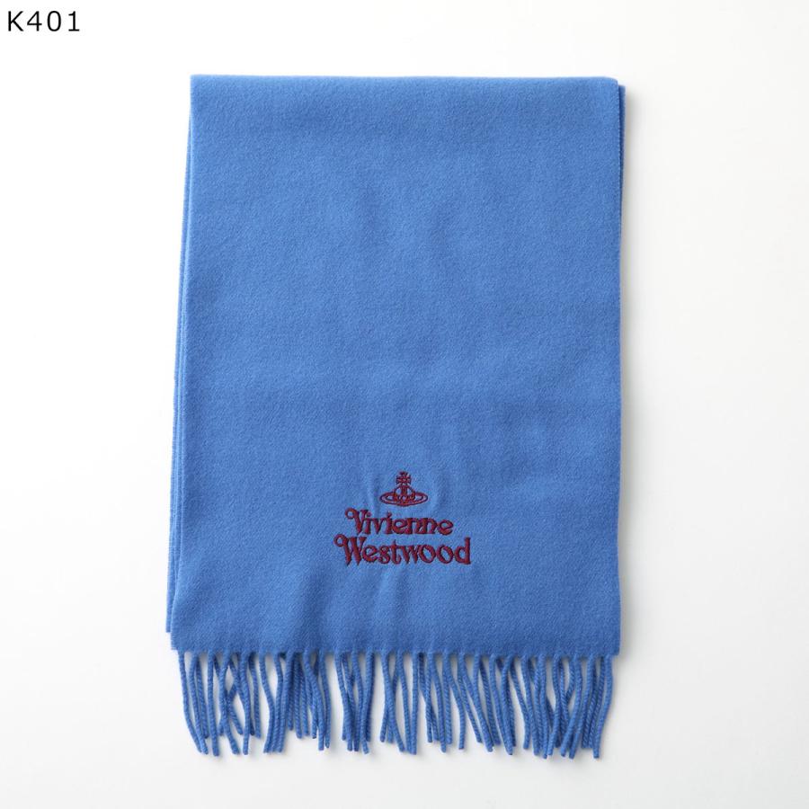 Vivienne Westwood ヴィヴィアンウエストウッド マフラー 81030007 W00Q7 AAB レディース ウール フリンジ ロゴ オーブ 刺繍 カラー10色_12