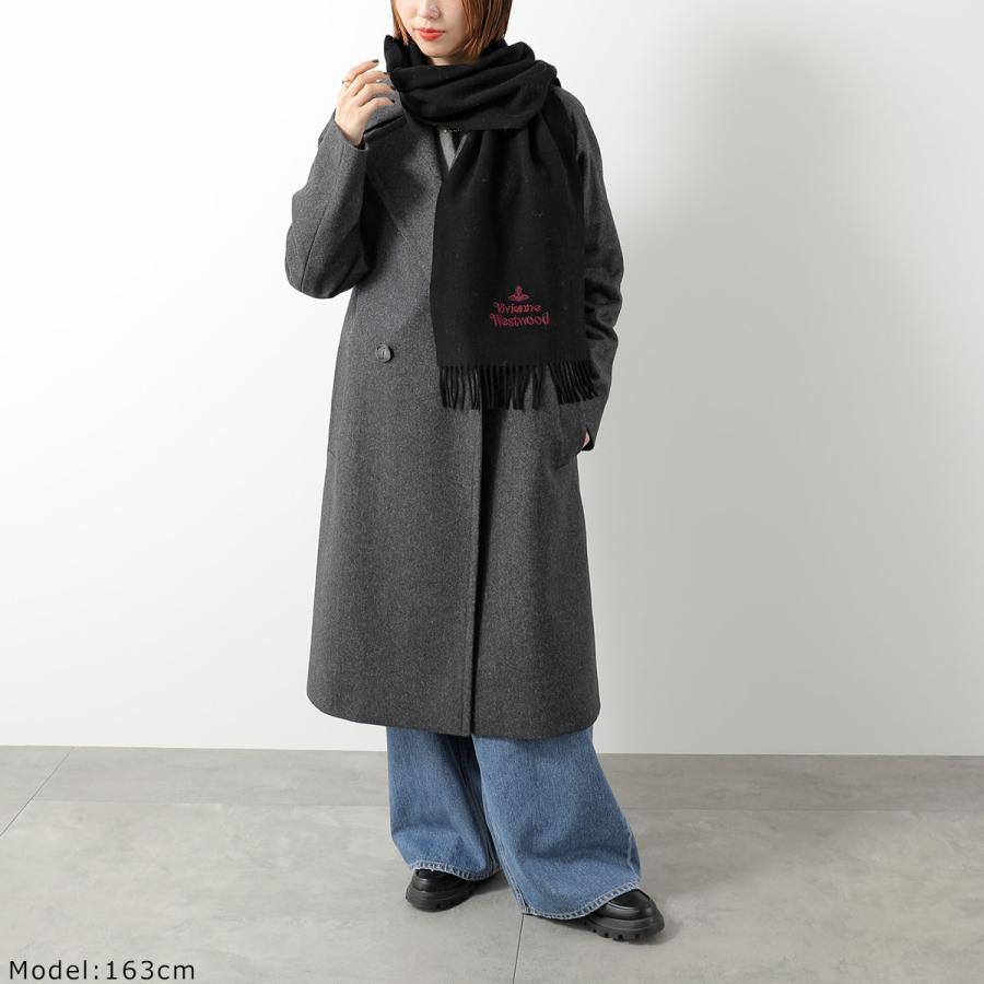 Vivienne Westwood ヴィヴィアンウエストウッド マフラー 81030007 W00Q7 AAB レディース ウール フリンジ ロゴ オーブ 刺繍 カラー10色_15