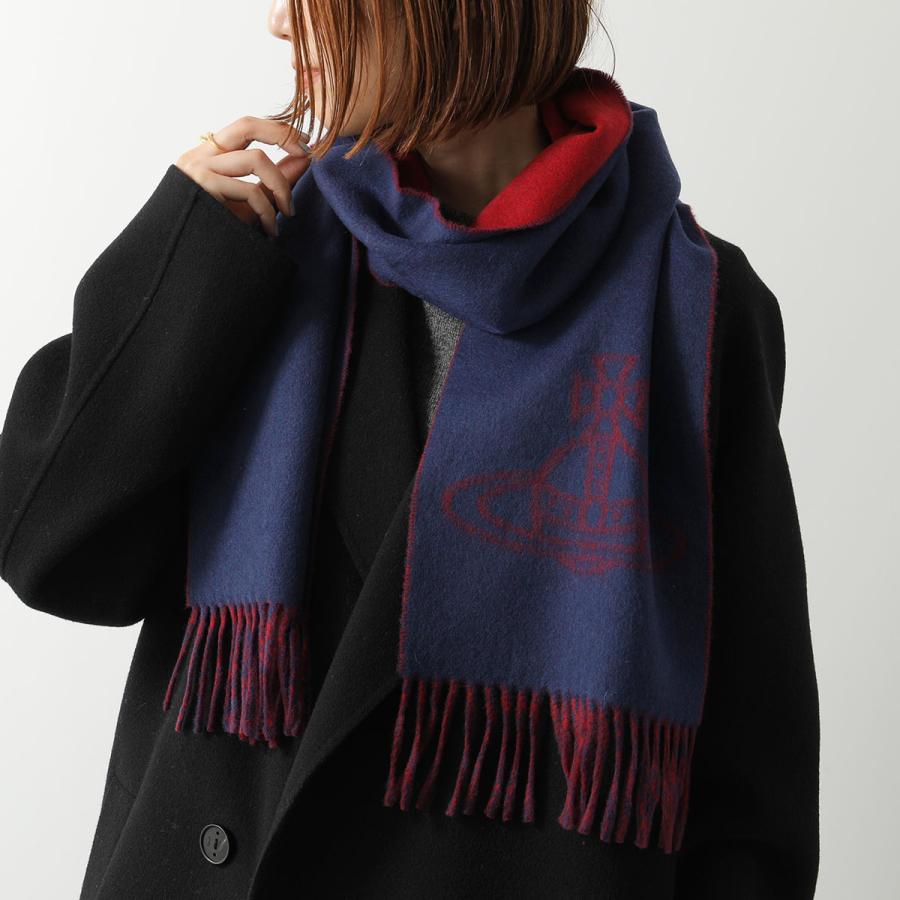 ヴィヴィアンウエストウッド マフラー ダークブルー ヴィヴィアン ウエストウッド Vivienne Westwood マフラー W001Z-K410