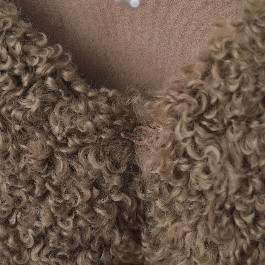 QTUME クチューム ベスト 24509 レディース リバーシブル プードル