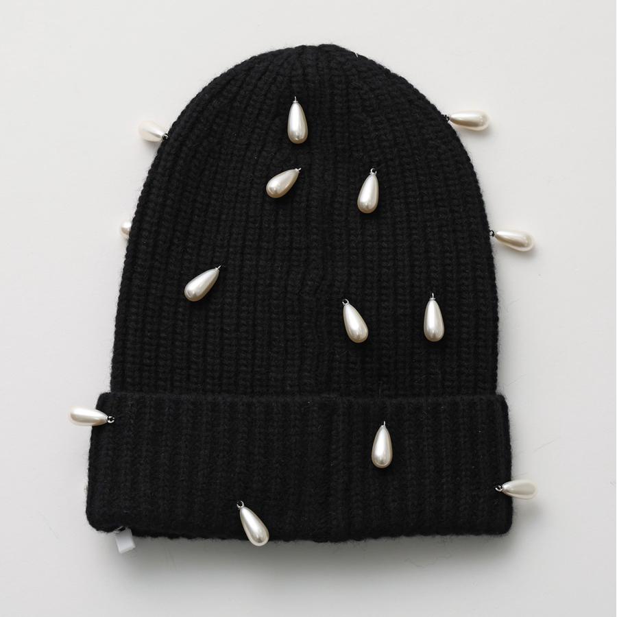 KIMHEKIM キムヘキム ニット帽 PEARL EMBELLISHED BEANIE ZF3HT01