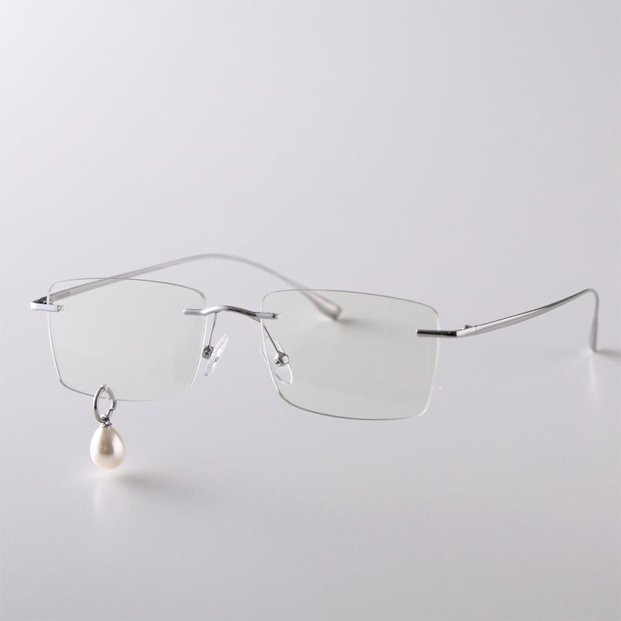 KIMHEKIM キムヘキム メガネ ZF3GL02 レディース スクエア型 リムレス