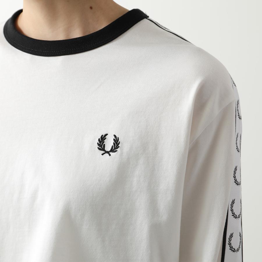 『完売品』　フレッドペリー　ロンT テープロゴ　刺繍ロゴ　ブラック　【S】 FRED PERRY フレッドペリー Tシャツ Taped Long Sleeve T-Shirt