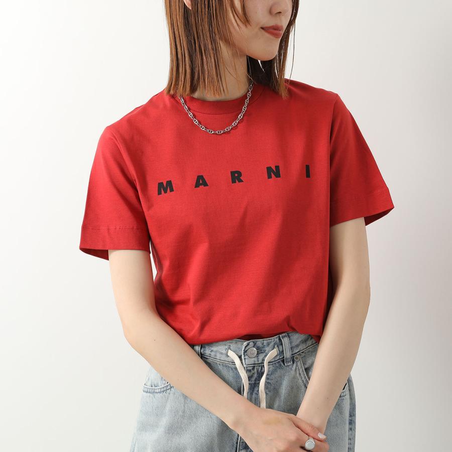 MARNI マルニ　長袖トップス　カットソー　ブルゾン　赤　40 クルーネック MARNI（マルニ） Kids & Junior ブランドロゴ 長袖 ニット 女の子 子供