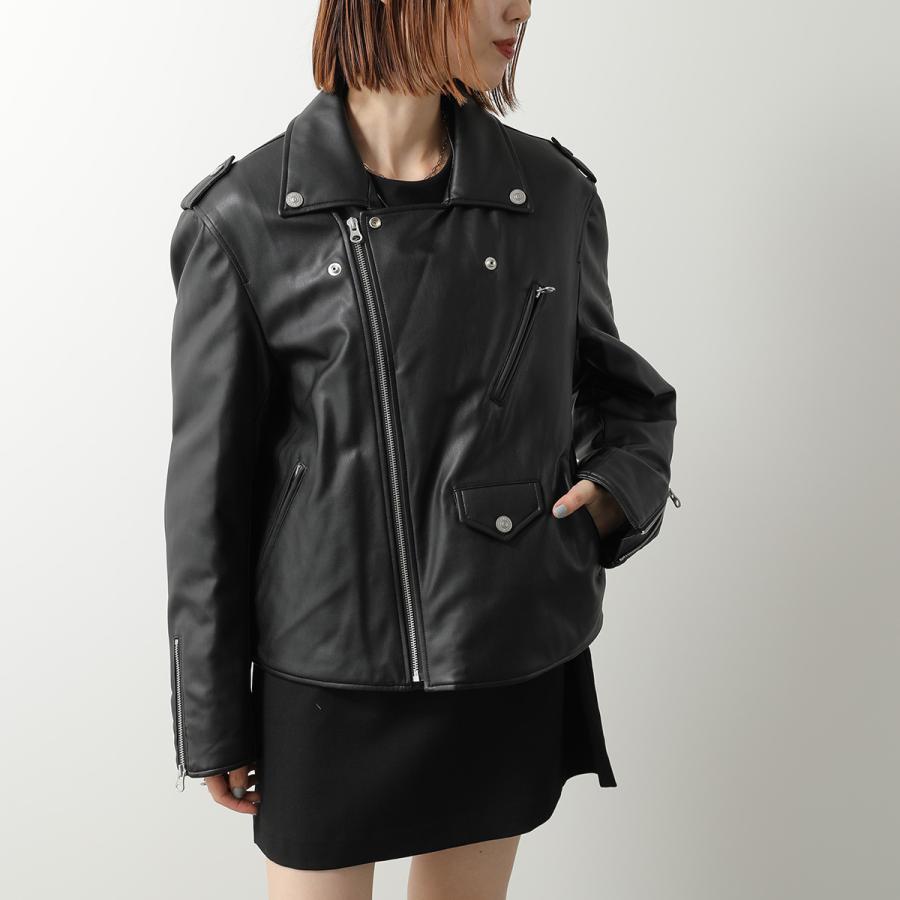 レザージャケット/マックスマーラ /ブラック/新品未使用/ライダーズジャケット MM6 KIDS エムエムシックス メゾンマルジェラ キッズ ジャケット