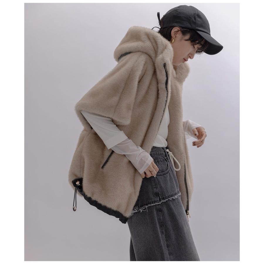 Eimee Law（エイミーロウ） ベストコート 84389L レディース フーディ