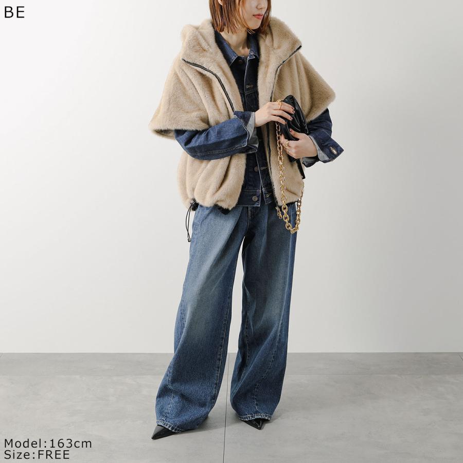 最終価格！エイミーロウ ミンクライク　フーディドロスト ミドルコート　新品未使用 エイミーロウ Eimee Law ミンクライクファー フーディドロスト ミドル