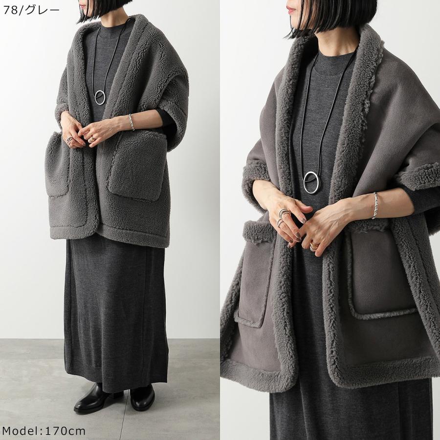 【Musee別注】QTUME クチューム ケープ 24516 レディース テディライク ボア×スウェード リバーシブル ベスト レイヤード ストール ジャケット カラー5色 | ブランド登録なし | 12