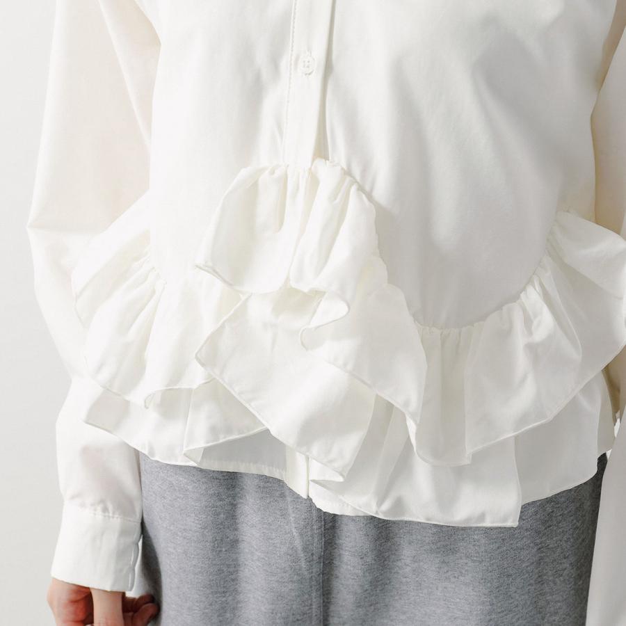 HERENCIA メッシュランダムフリル ブラウス タグ付き HERENCIA（ヘレンチア） ブラウス Ruffle Short Blouse H425302