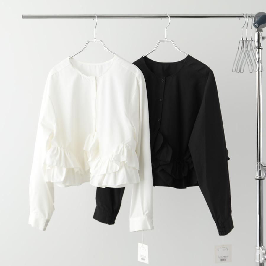 HERENCIA メッシュランダムフリル ブラウス タグ付き HERENCIA（ヘレンチア） ブラウス Ruffle Short Blouse H425302