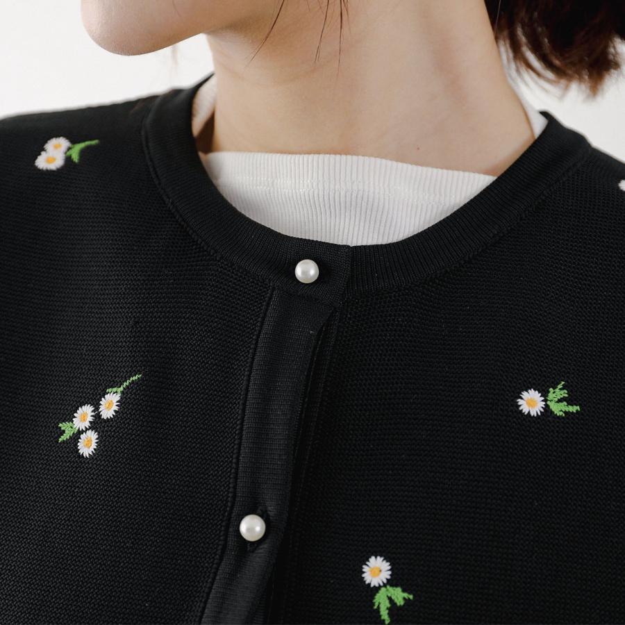 Mewl（ミュール） ベスト M253-95030 レディース ニット フラワー 刺繍