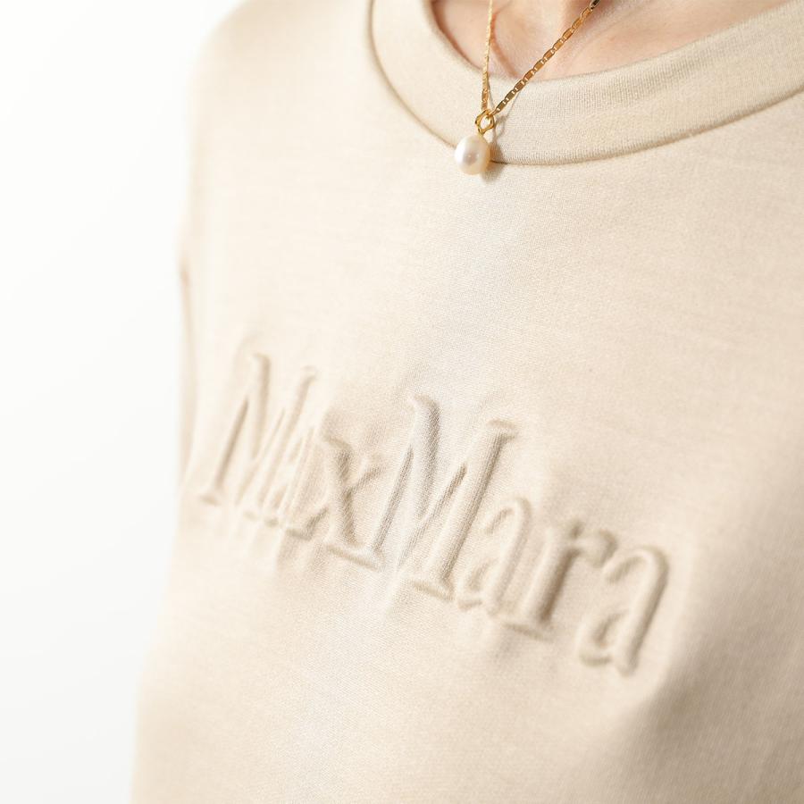 MAX MARA マックスマーラ トレーナー BERMA バーマ レディース シルク コットン スウェットシャツ ロゴ 長袖 裏起毛 クルーネック カラー2色の画像