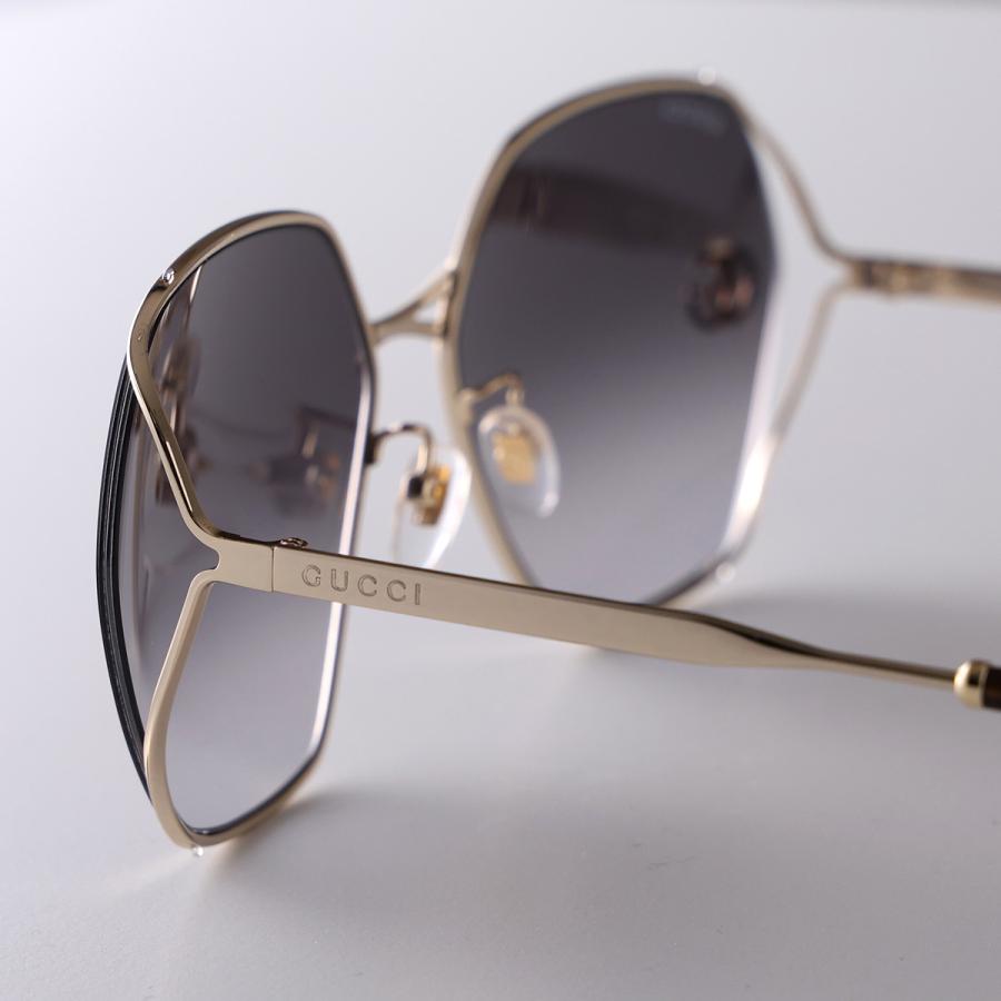 GUCCI グッチ サングラス インターロッキングG GG0818SA ゴールド ピンク メタル レディース 美品【本物保証】 グッチ GUCCI サングラス アイウェア レディース 63サイズ ピンク