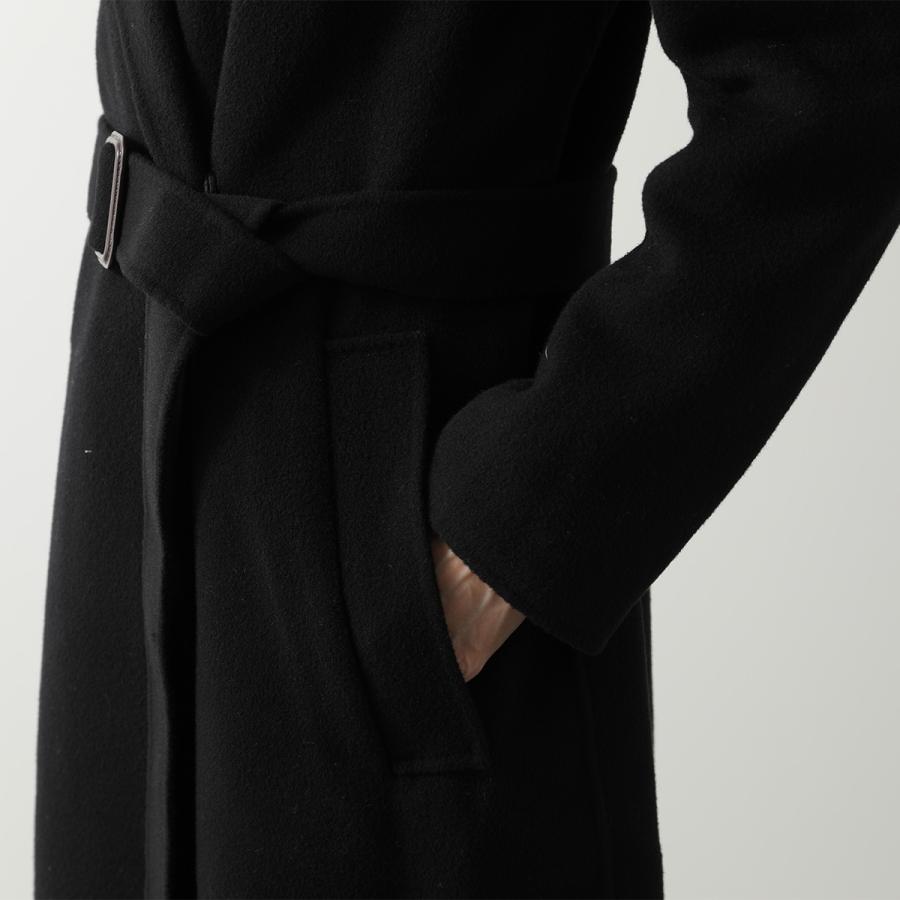 美品✨️サイズ42 マックスマーラ　クチートアマーノ　 ガウンコート　ベルト　黒 MAXMARA WEEKEND LINE（マックスマーラウィークエンドライン） WEEKEND