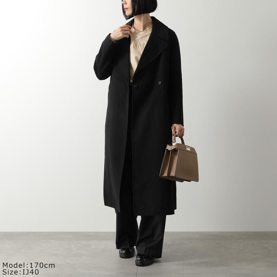 美品 WEEKEND MaxMara 手縫い仕立て ウールコート 36 S 黒 MAXMARA WEEKEND LINE（マックスマーラウィークエンドライン） WEEKEND