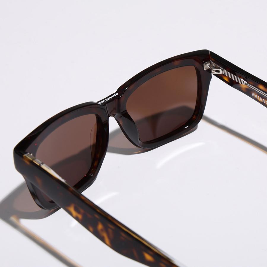 BALENCIAGA バレンシアガ サングラス BB0346S メンズ ウェリントン型 メガネ 眼鏡 ロゴ セルフレーム アイウェア 002/HAVANA-HAVANA-BROWNの画像