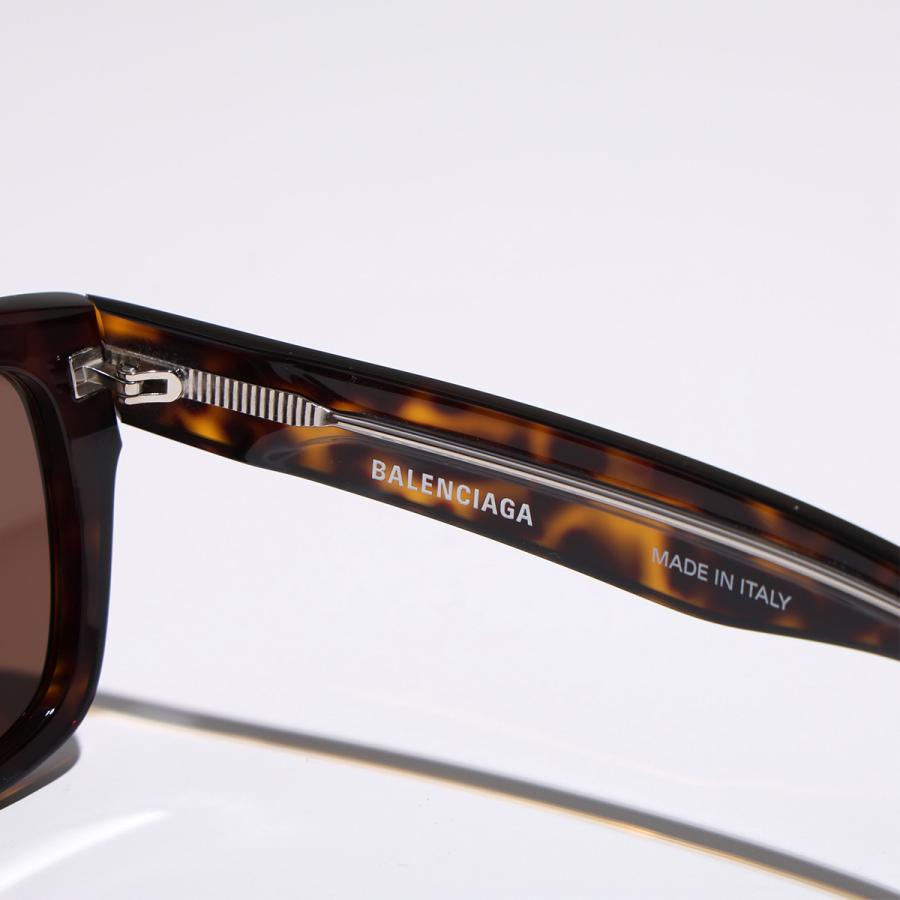 BALENCIAGA バレンシアガ サングラス BB0346S メンズ ウェリントン型 メガネ 眼鏡 ロゴ セルフレーム アイウェア 002/HAVANA-HAVANA-BROWNの画像