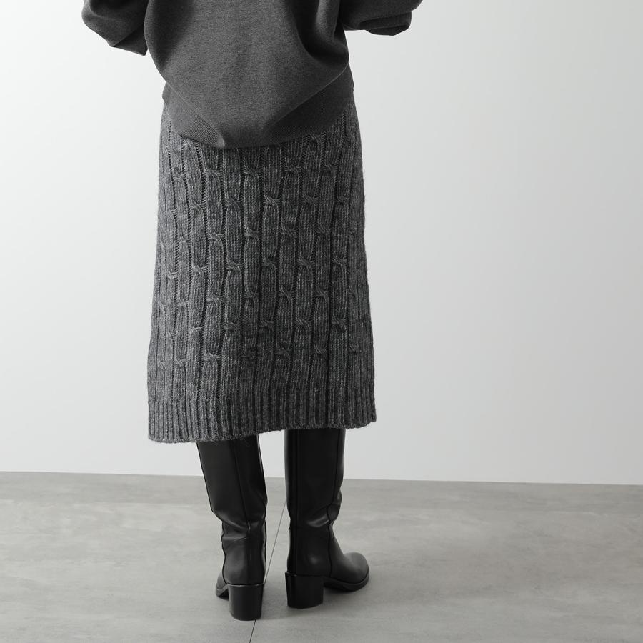 お値下げMax Mara グレー ニットスカート 台形スカート Max Mara - マックスマーラ ウィークエンドライン 台形 スカート ひざ