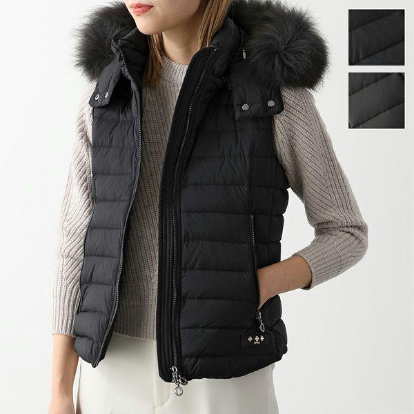 【美品】タトラス ダウンベスト リアルファー フード 取外可 3way ルセラ TATRAS タトラス ダウン ダウンベスト インナーダウン