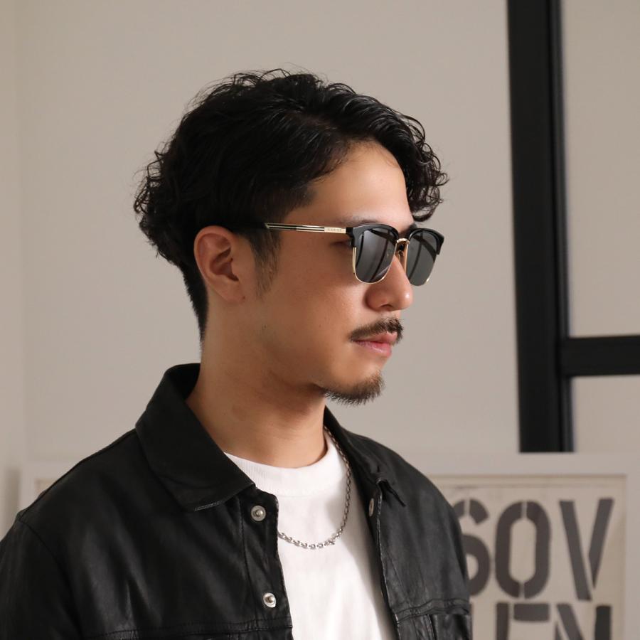 GUCCI（グッチ） サングラス GG0697S メンズ サーモントブロー型 セル