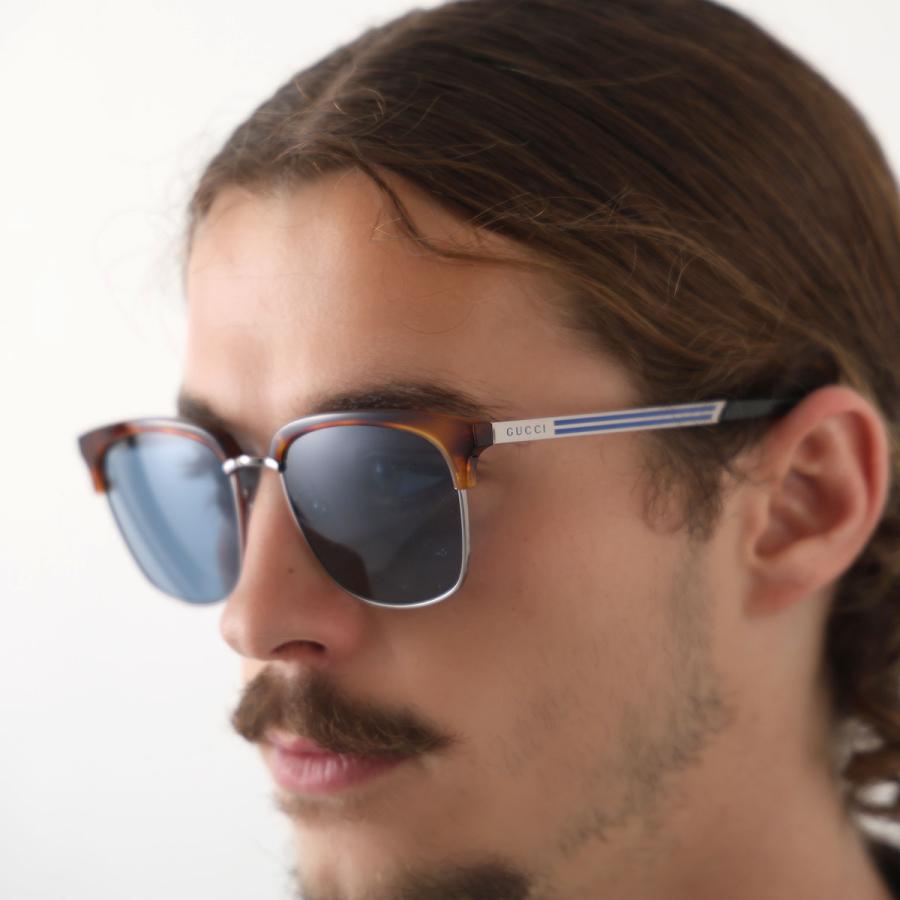 GUCCI（グッチ） サングラス GG0697S メンズ サーモントブロー型 セル