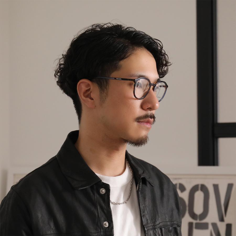 PRADA（プラダ） メガネ VPR 12Y メンズ ボストン型 セルフレーム
